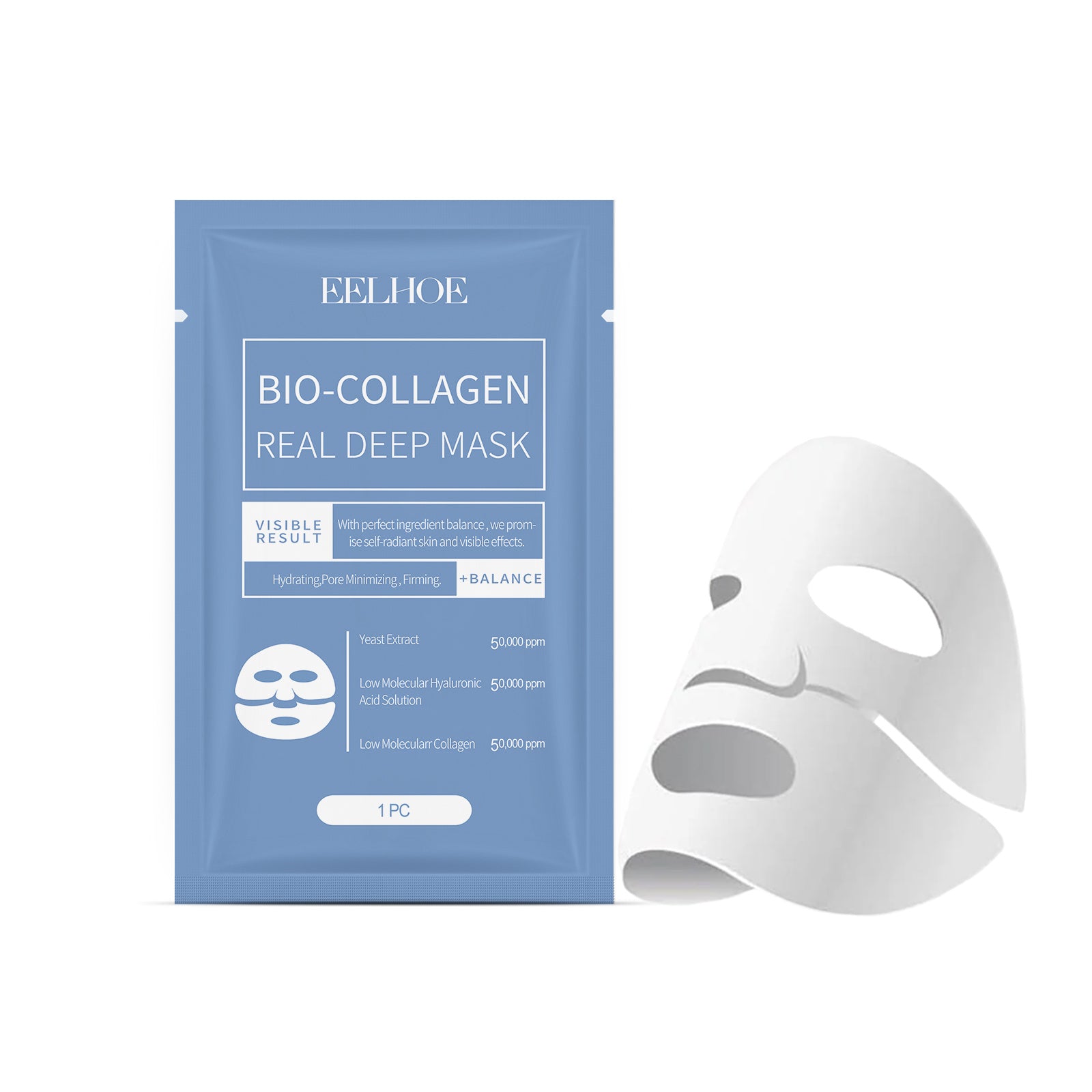 EELHOE Collagen Mask Hydrating And Moisturizing Facial Skin With A Hydrating And Translucent Collagen Mask